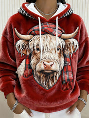 Women's Highland Cow Art Print Casual Top