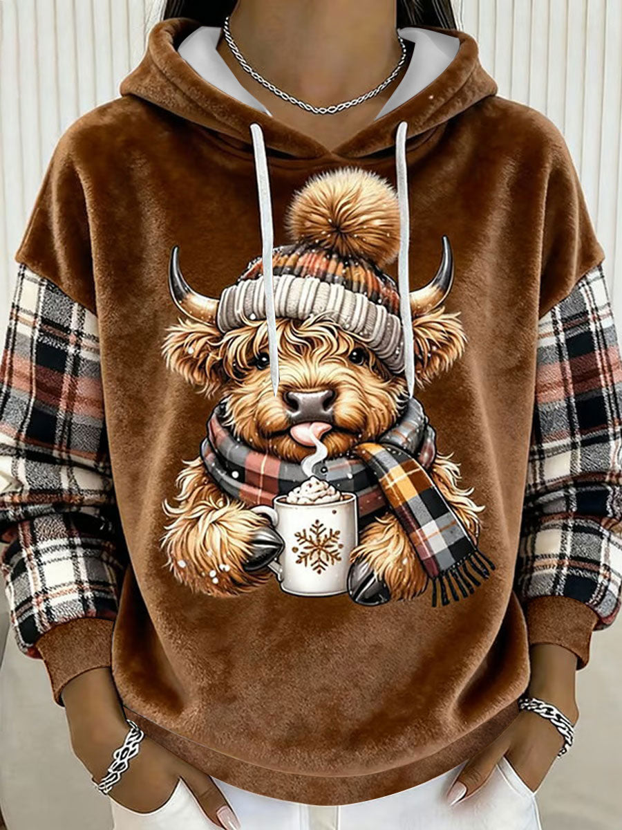 Women's Highland Cow Art Print Casual Top