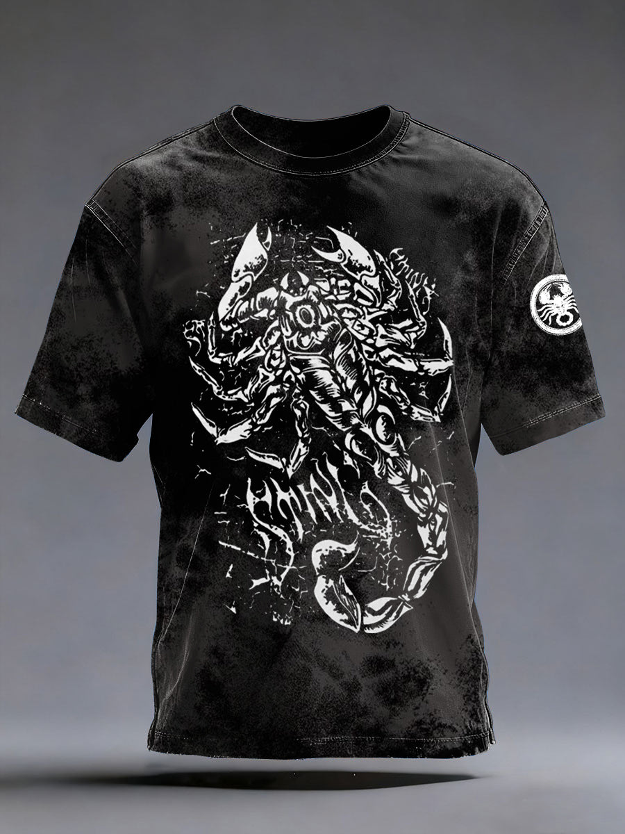 Bedrucktes Herren-T-Shirt im Rock-Stil