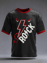 Herren Rockmusik inspiriertes bedrucktes T-Shirt