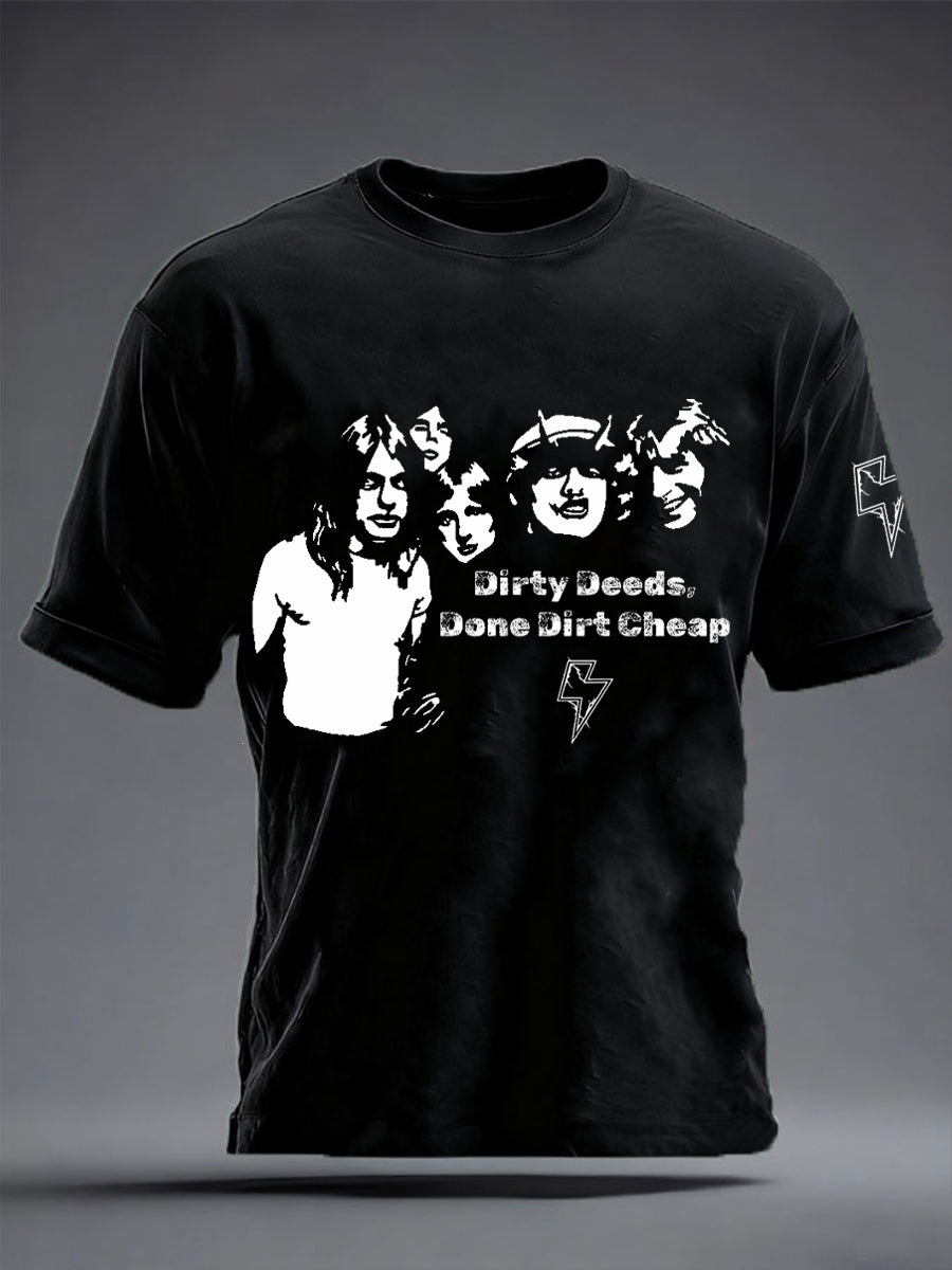 Herren Rockmusik inspiriertes bedrucktes T-Shirt