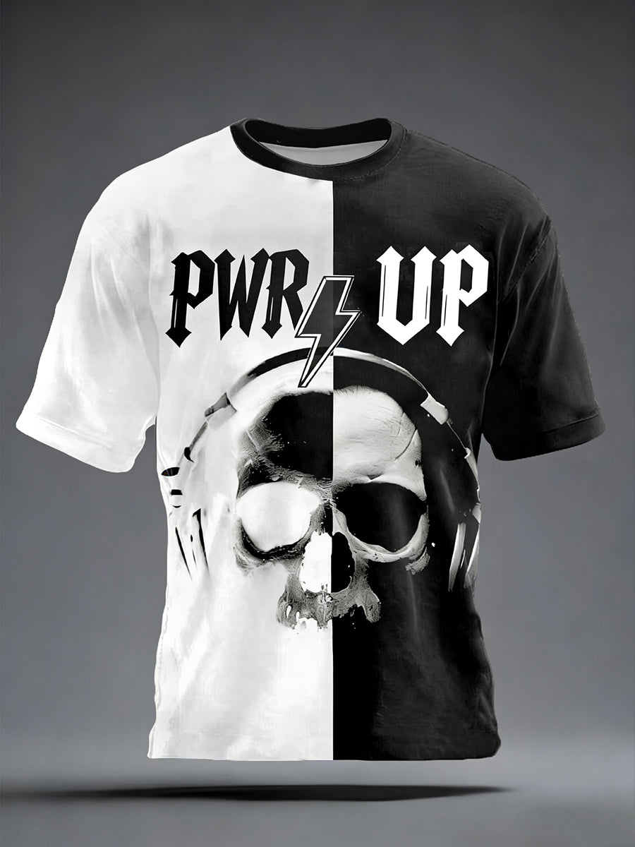 T-Shirt mit kurzen Ärmeln für Herren Rockmusik inspiriert