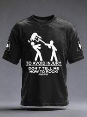 Herren Rockmusik inspiriertes bedrucktes T-Shirt