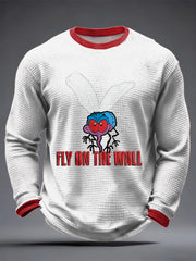 Herren Rockmusik inspiriertes Waffel oberteil