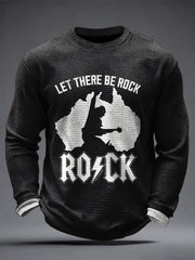 Herren Rockmusik inspiriertes Waffel oberteil