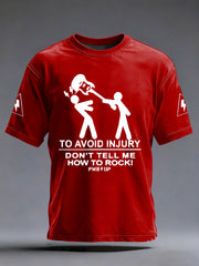 Herren Rockmusik inspiriertes bedrucktes T-Shirt