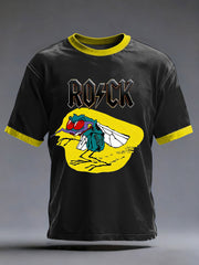 Herren Rockmusik inspiriertes bedrucktes T-Shirt