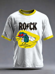 Herren Rockmusik inspiriertes bedrucktes T-Shirt