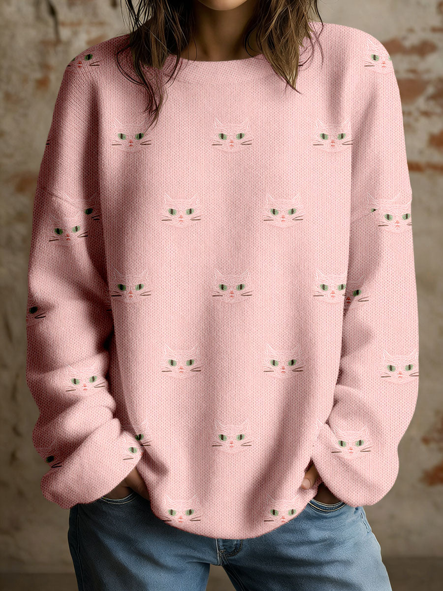 Damen Katzen Casual Tops