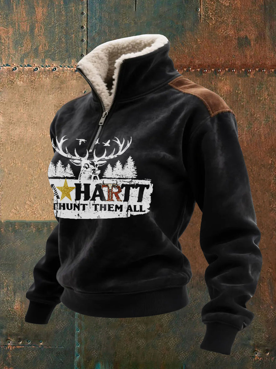 Damen Vintage Western bedrucktes Casual Sweatshirt