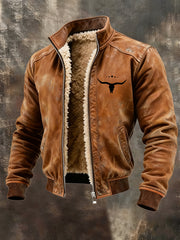 Herren Jacke mit Western fleece ausgekleidet