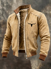 Herren Jacke mit Western fleece ausgekleidet