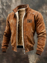 Herren Jacke mit Western fleece ausgekleidet