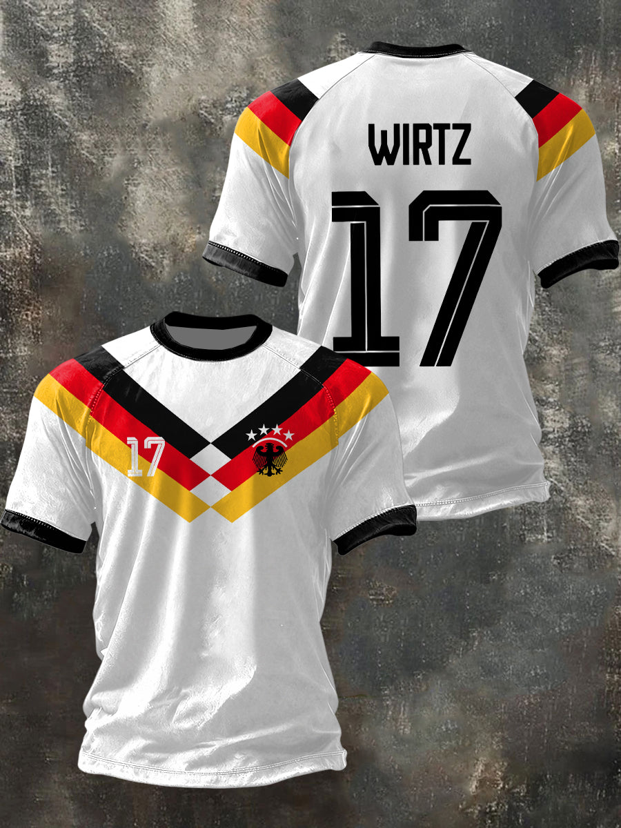 Bedrucktes T-Shirt der Männer der deutschen Weltmeister schaft 2026