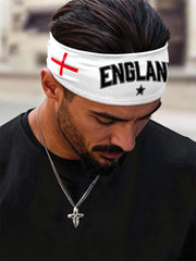 England Football Lover Printed Sports Headband