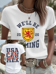 Women's UK Football Lover Scotland Iron On Short Sleeve T-Shirt