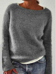 Frauen Isländischer Pullover, Rundhals, lockerer Pullover