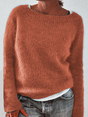 Frauen Isländischer Pullover, Rundhals, lockerer Pullover