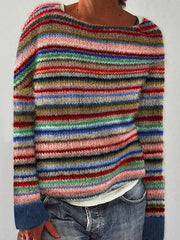 Frauen Isländischer Pullover, Rundhals, lockerer Pullover