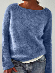 Frauen Isländischer Pullover, Rundhals, lockerer Pullover