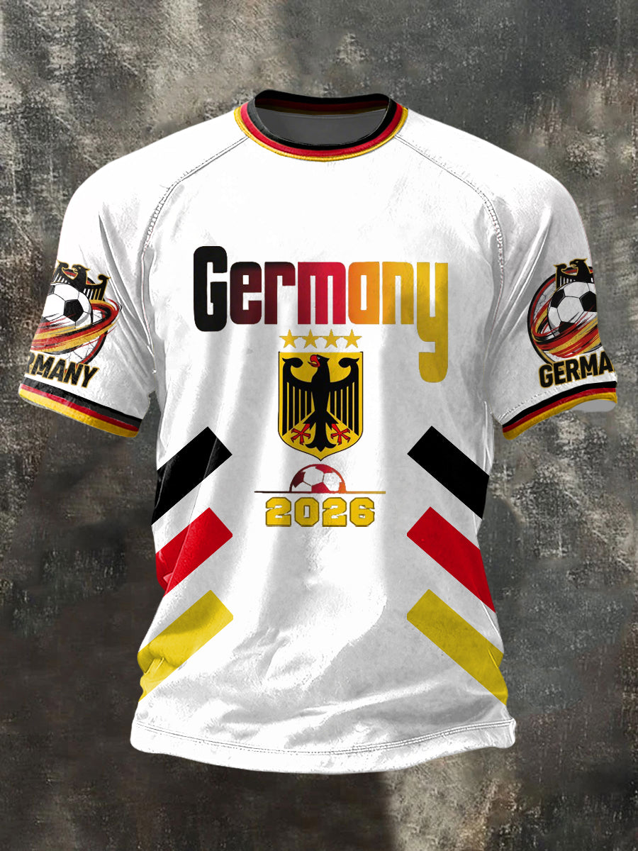 Männer Deutschland 2026 Fußball mannschaft Unterstützer Print T-Shirt