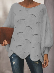 Frauen Isländischer Pullover, Rundhals, lockerer Pullover