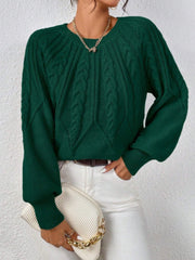 Frauen Isländischer Pullover, Rundhals, lockerer Pullover