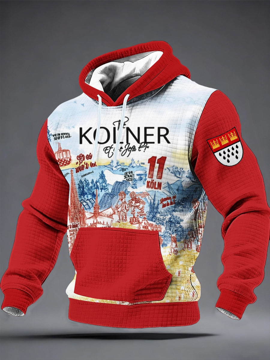 Herren Kölner Karneval Kapuzen pullover aus Baumwolle