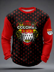 Männer Kölner Karneva Waffel-T-Shirt lang ärmel ige