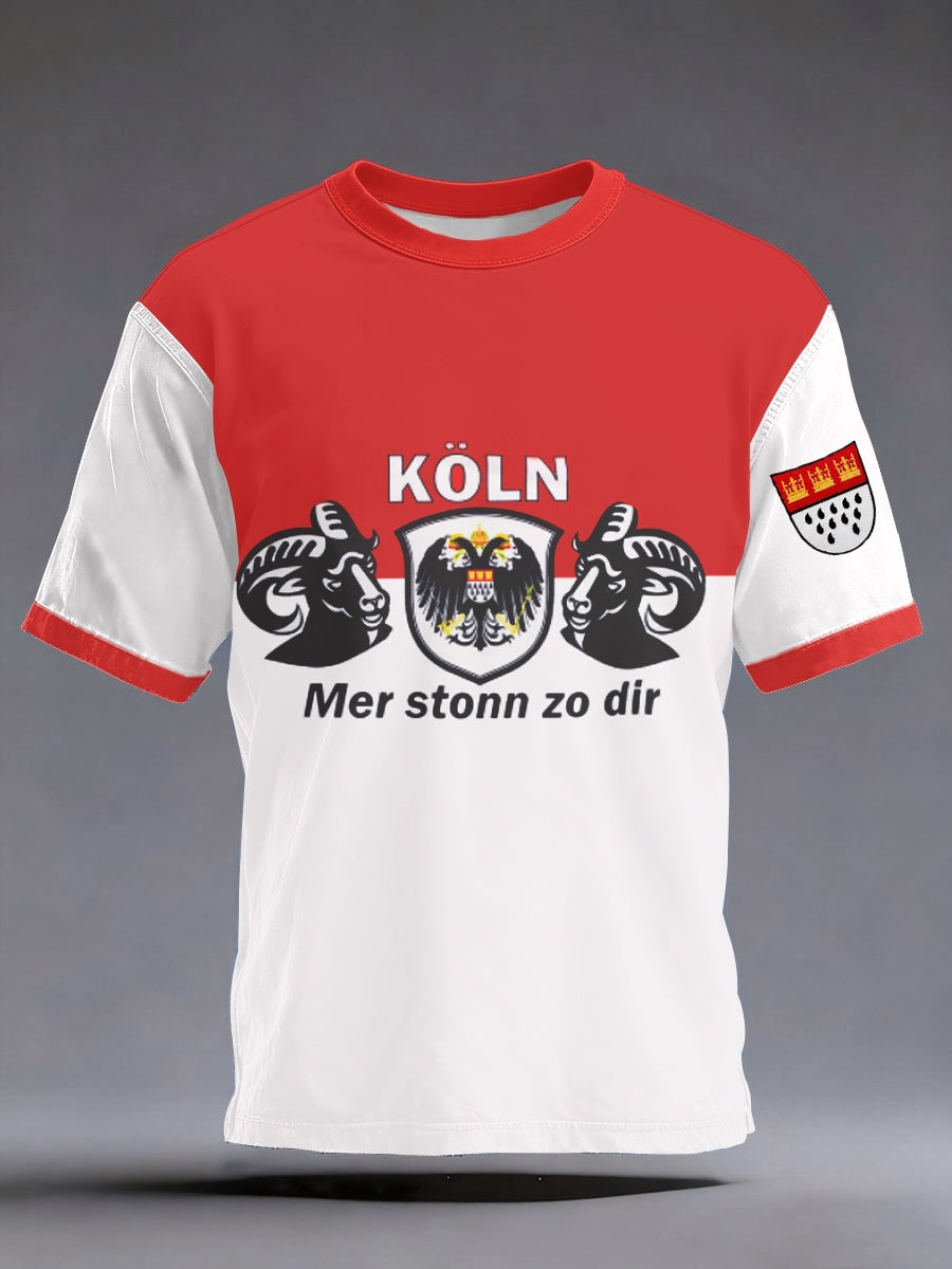 Herren Kölner Karneva kurze Ärmel T-Shirt