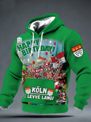 Herren Kölner Karneval Kapuzen pullover aus Baumwolle