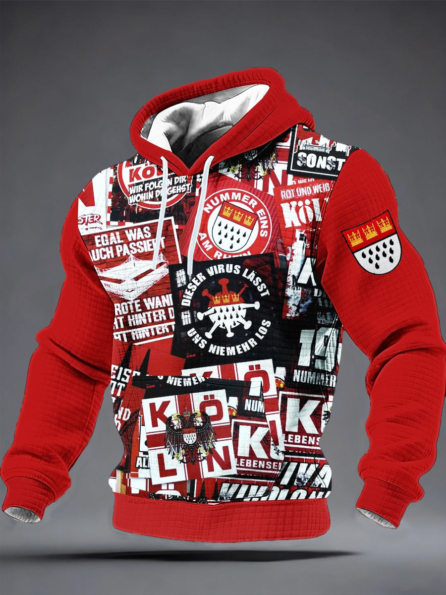Herren Kölner Karneval Kapuzen pullover aus Baumwolle