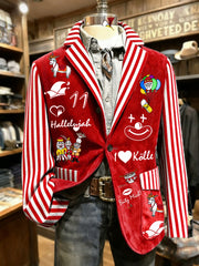 Herren Cologne Carnival Print Casual Anzüge