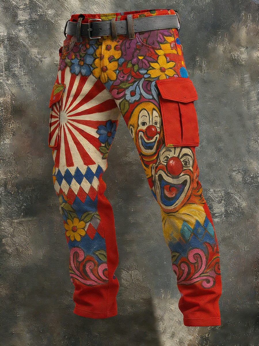 Cologne Carnival Clown Print Freizeit hosen für Herren
