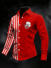 Cologne Carnival Clown Print Herren Lässiges Langarm-Shirt