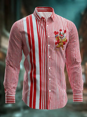 Cologne Carnival Clown Print Herren Lässiges Langarm-Shirt