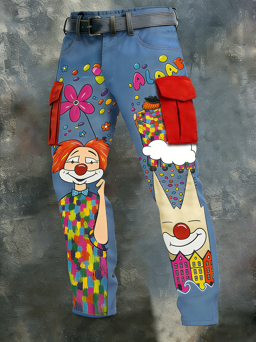 Cologne Carnival Clown Print Freizeit hosen für Herren