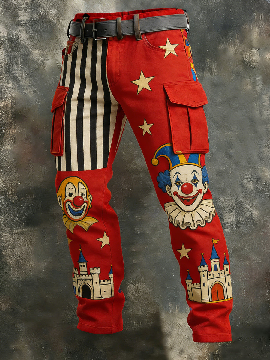 Cologne Carnival Clown Print Freizeit hosen für Herren