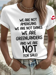Women's Greenland Not For Sale Print T-Shirt