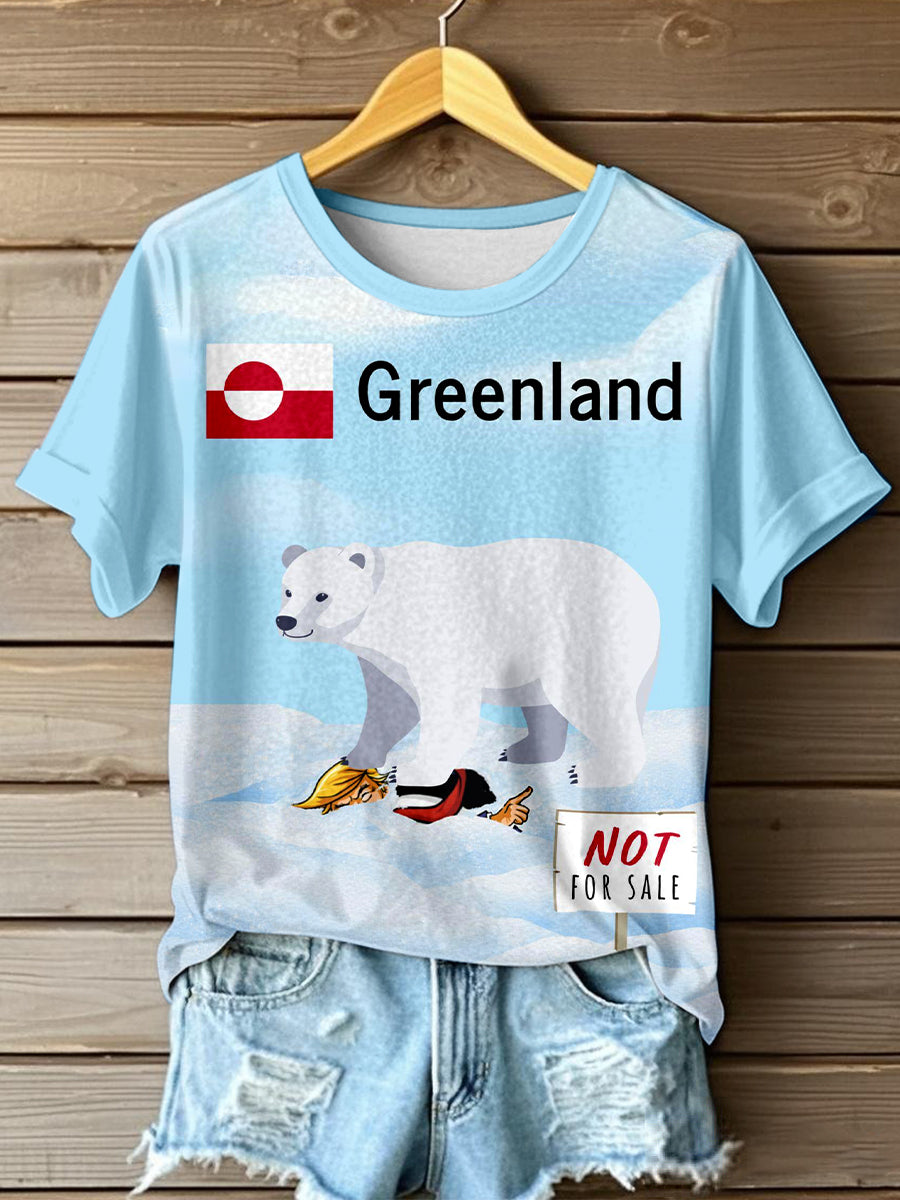 Women's Greenland Not For Sale Print T-Shirt