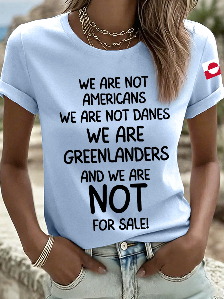 Women's Greenland Not For Sale Print T-Shirt