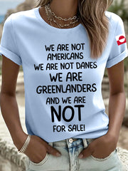 Women's Greenland Not For Sale Print T-Shirt