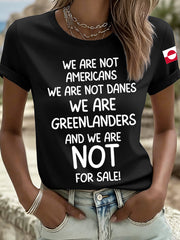Women's Greenland Not For Sale Print T-Shirt