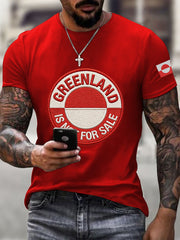 Men's Greenland Is Not For Sale Embroidered T-Shirt