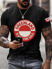 Men's Greenland Is Not For Sale Embroidered T-Shirt