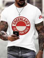 Men's Greenland Is Not For Sale Embroidered T-Shirt