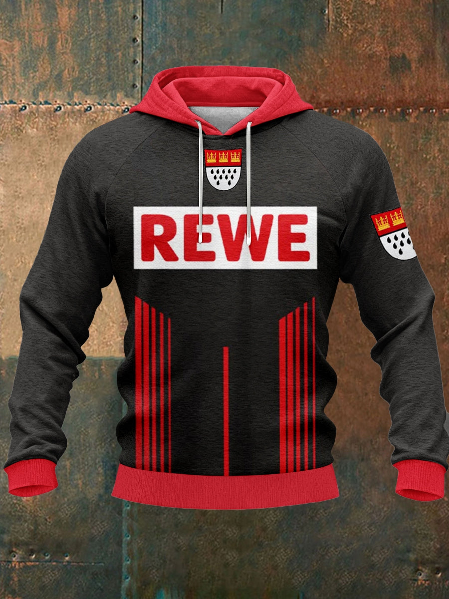 Herren Kölner Karneval Samt Raglan Hoodie