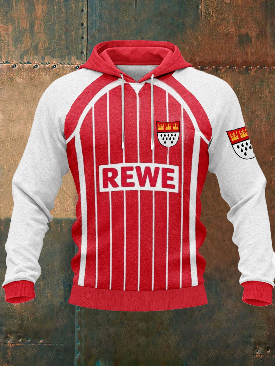 Herren Kölner Karneval Samt Raglan Hoodie