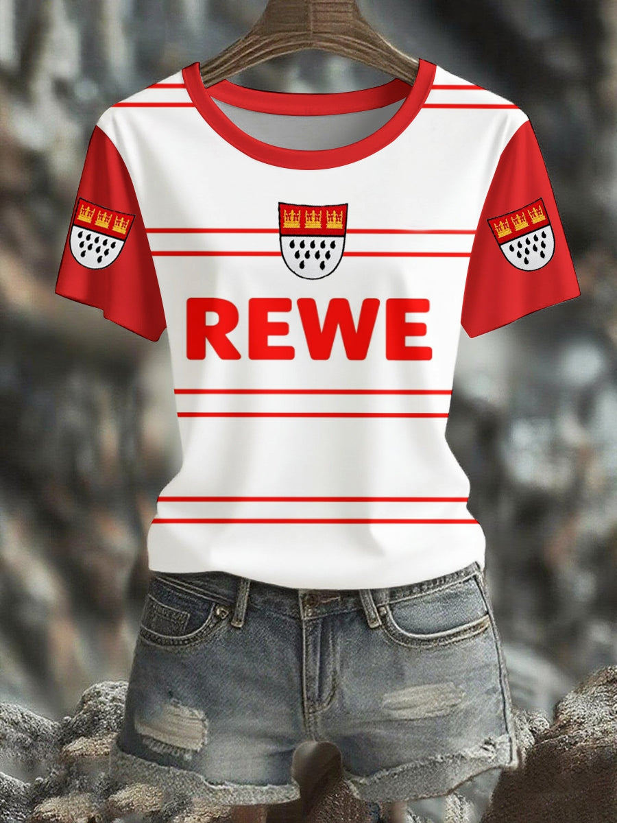 Kurzarm-T-Shirt für Damen Kölner Karneval