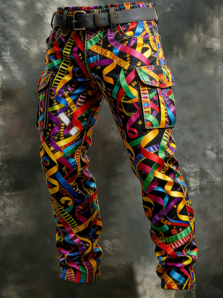 Herren Kölner Karneval Retro Business Style Freizeit hose